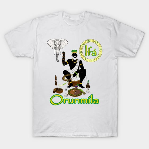 Orunmila - Ifá T-Shirt by Korvus78